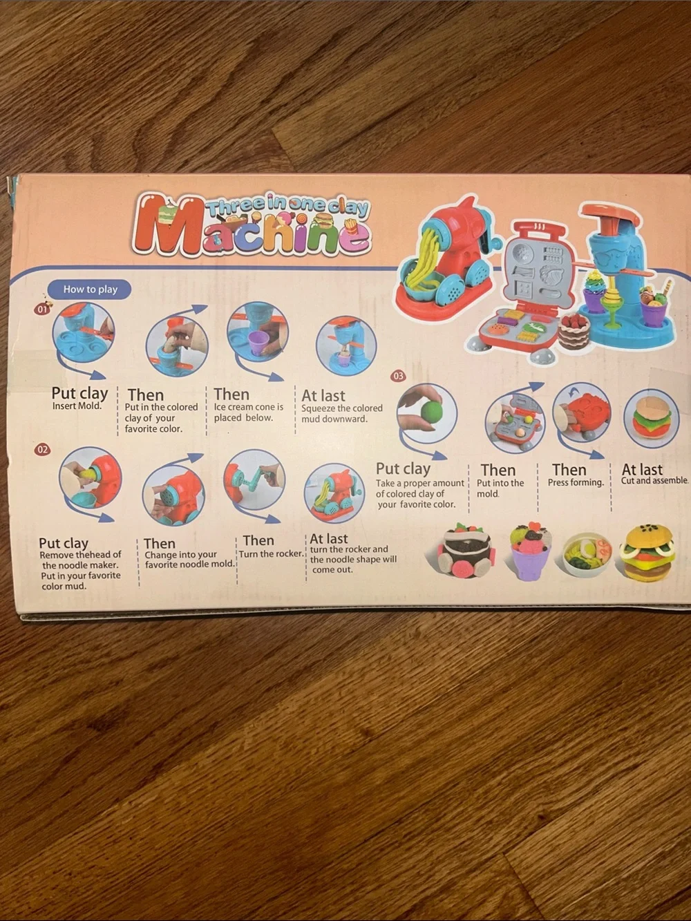 Three in One Clay Machine Kids Playset - Pink and Blue